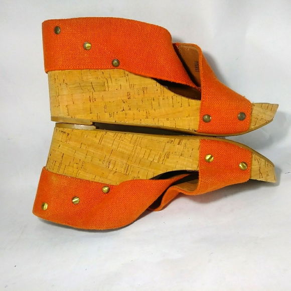 Lucky Brand Miller 2 cork wedge peep toe - Picture 12 of 13